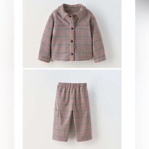PLAID OVERSHIRT -SET